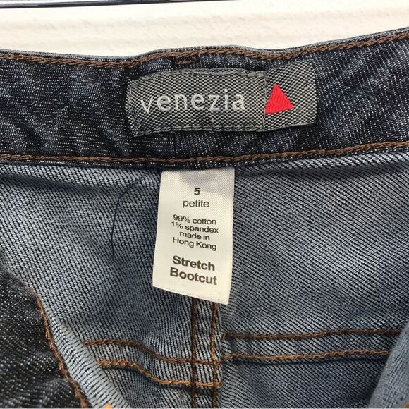 Venezia Womens Stretch Bootcut Jeans Blue Dark Wash Denim Size 5 Petite (22) - Picture 5 of 16